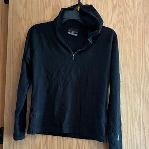 Icebreaker Black Zip-Up Hoodie Sweater